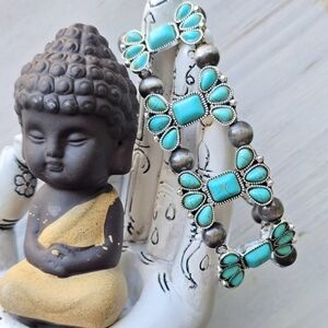 Blue Howlite ✦ Cat’s Eye Stretch Bracelet ✦ 40ctw Energy Shield ✦ One Size NWT